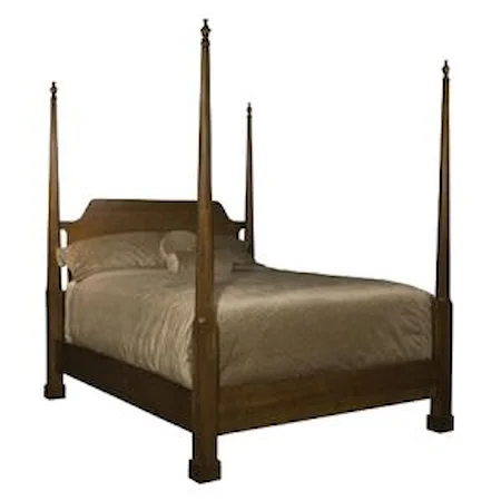 Queen Size Pencil Post Bed for High Post Accents
